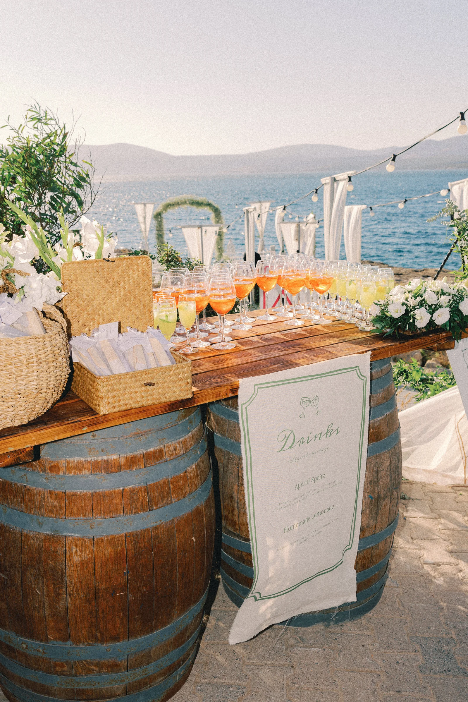 Boutique wedding setup at Maya Bistro Hotel Beach – Seferihisar Turkey