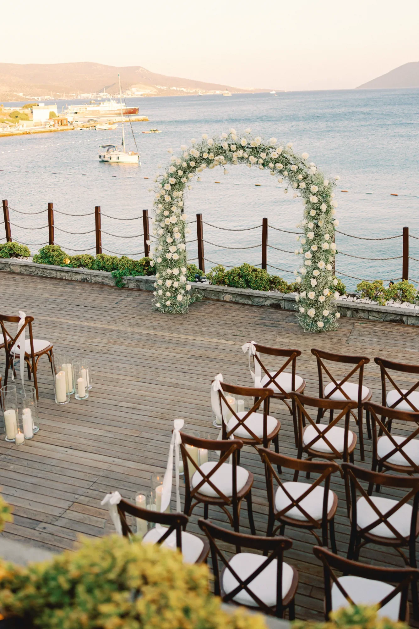 Mett Bodrum Turkey outdoor wedding ceremony