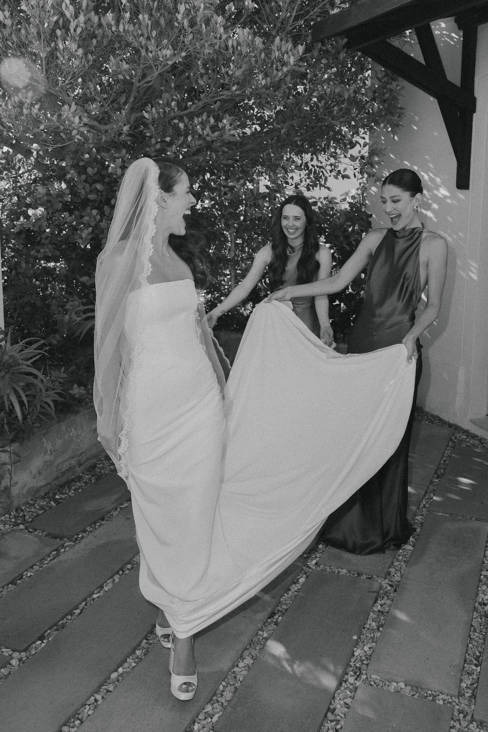 Bride’s dress adjusted before the ceremony, The Marmara Bodrum