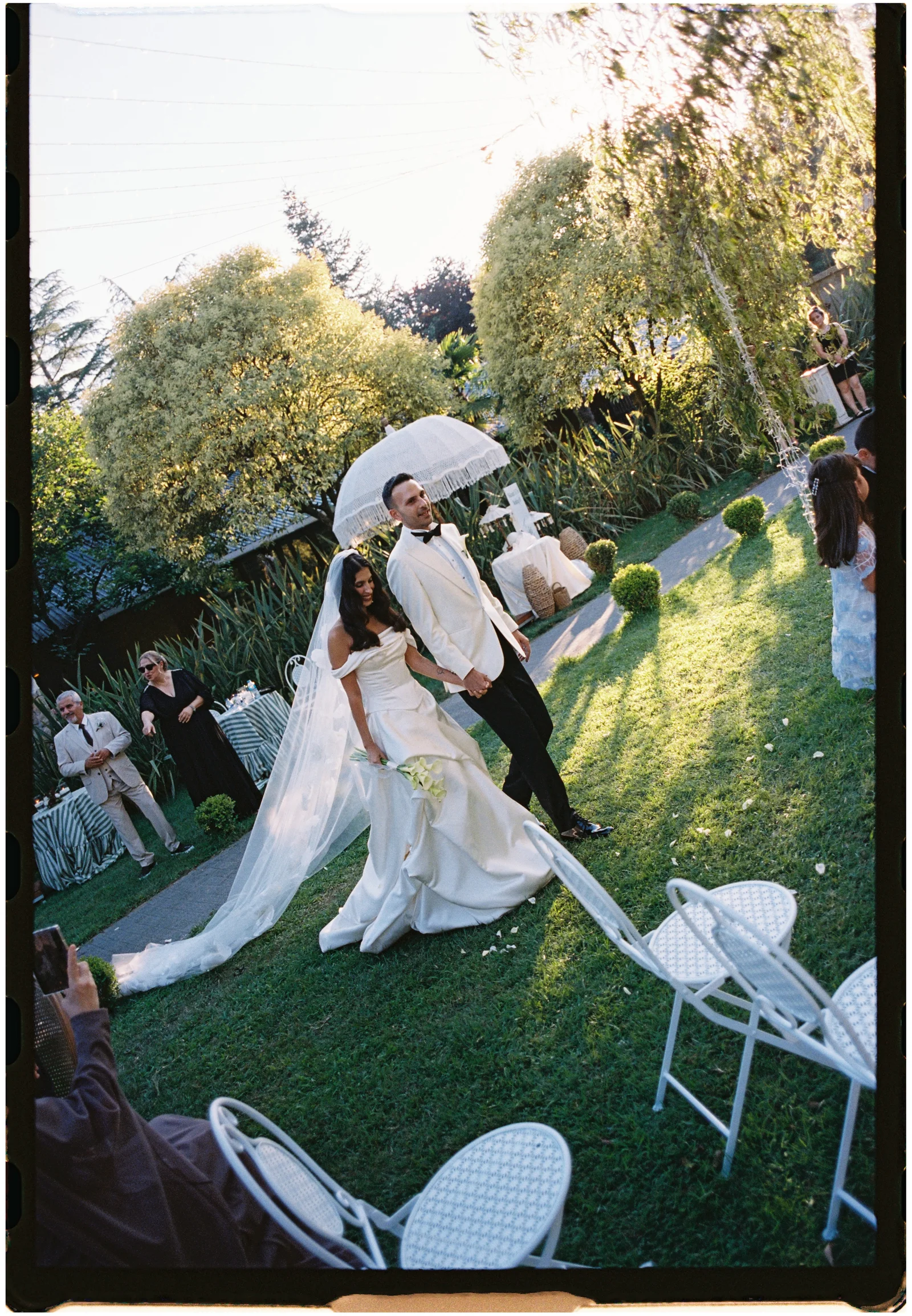Film photograph from a Kalea Place Çeşme wedding