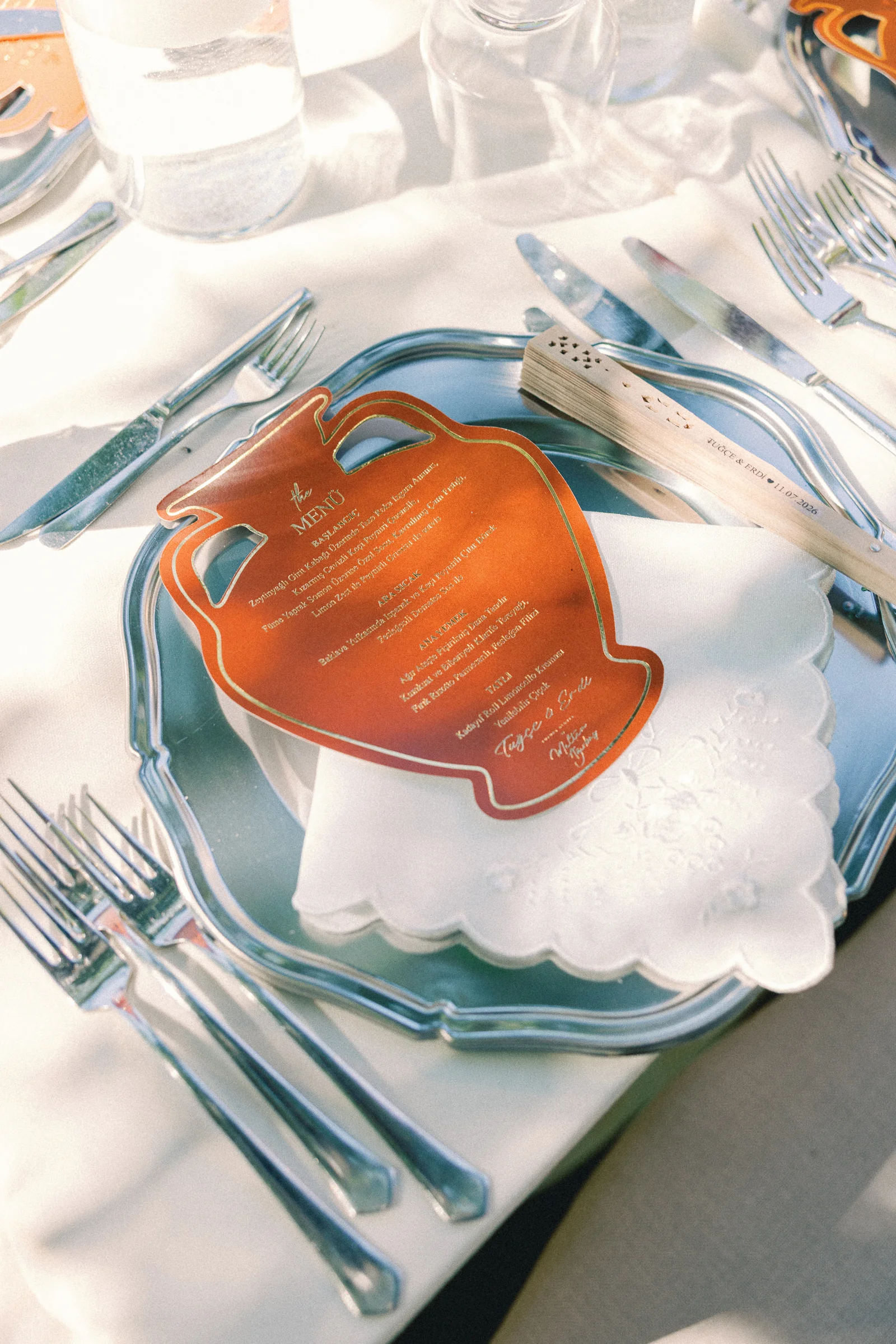 Place setting detail at Kalea Place İstanbul