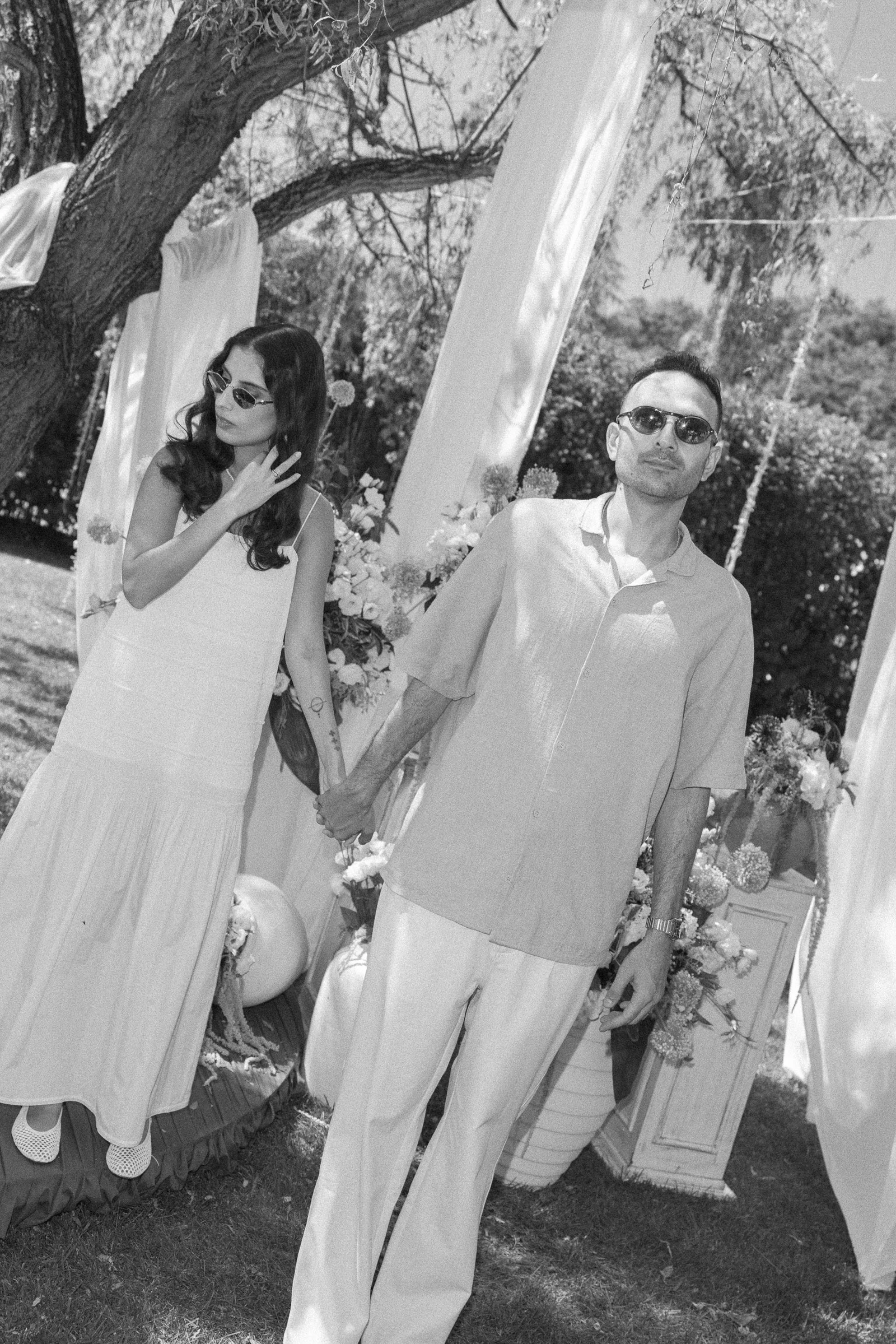 Couple walking under the trees at Kalea Place İstanbul